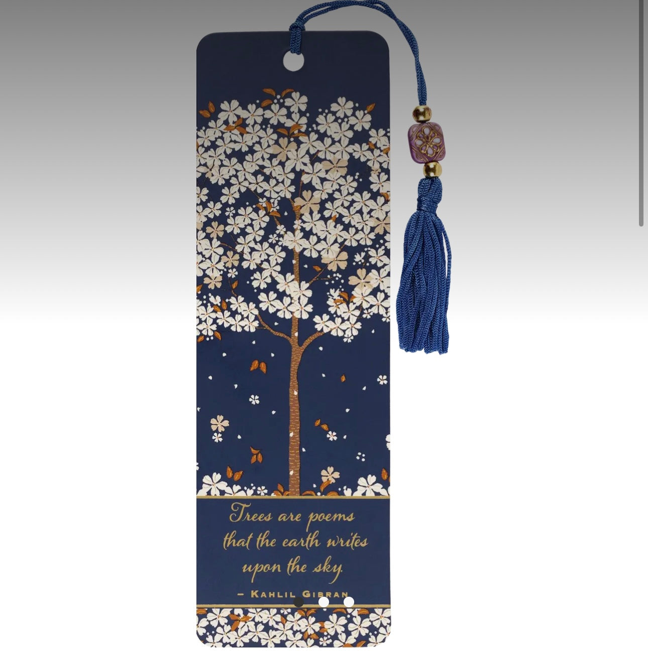 Falling Blossoms Beaded Bookmark