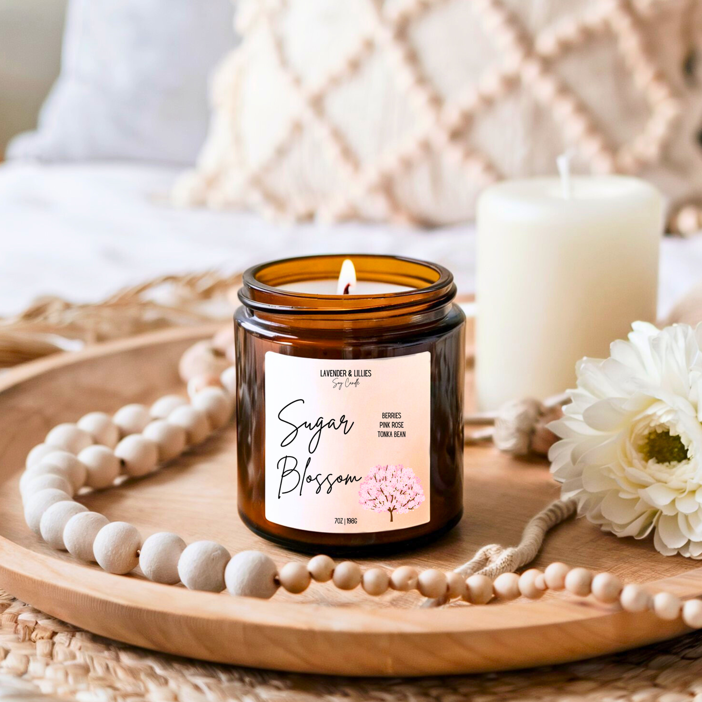 Sugar Blossom Candle