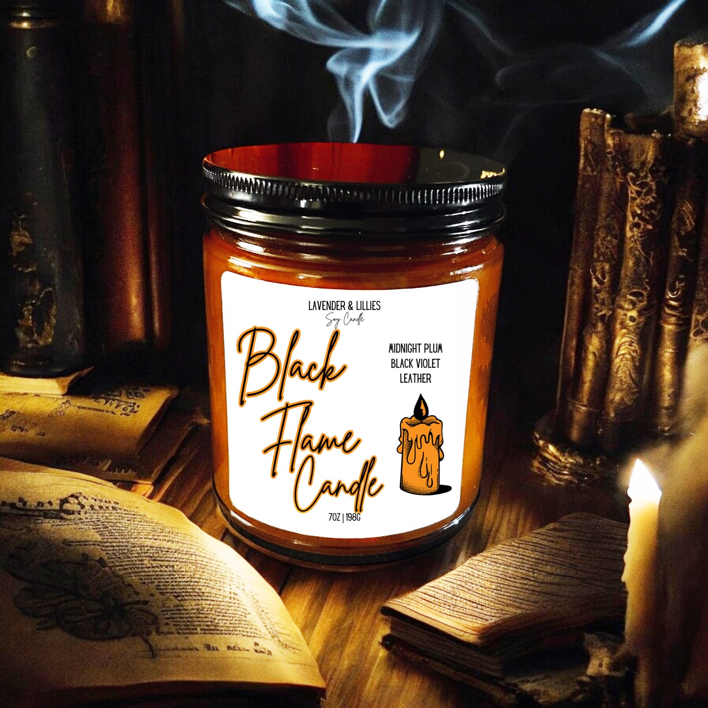 Black Flame Candle Candle