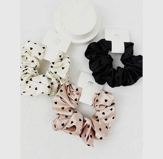 Satin Polka Dot Scrunchie