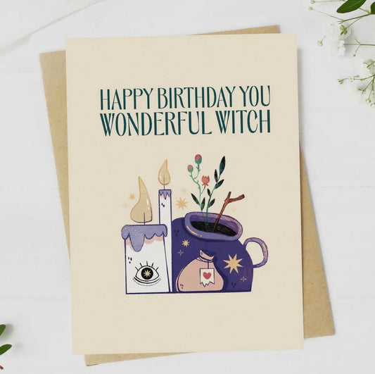 Happy Birthday You Wonderful Witch Card