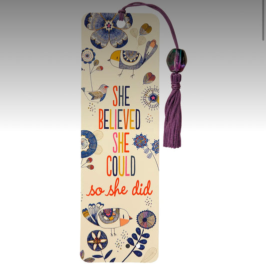 She Believed She Could Beaded Bookmark