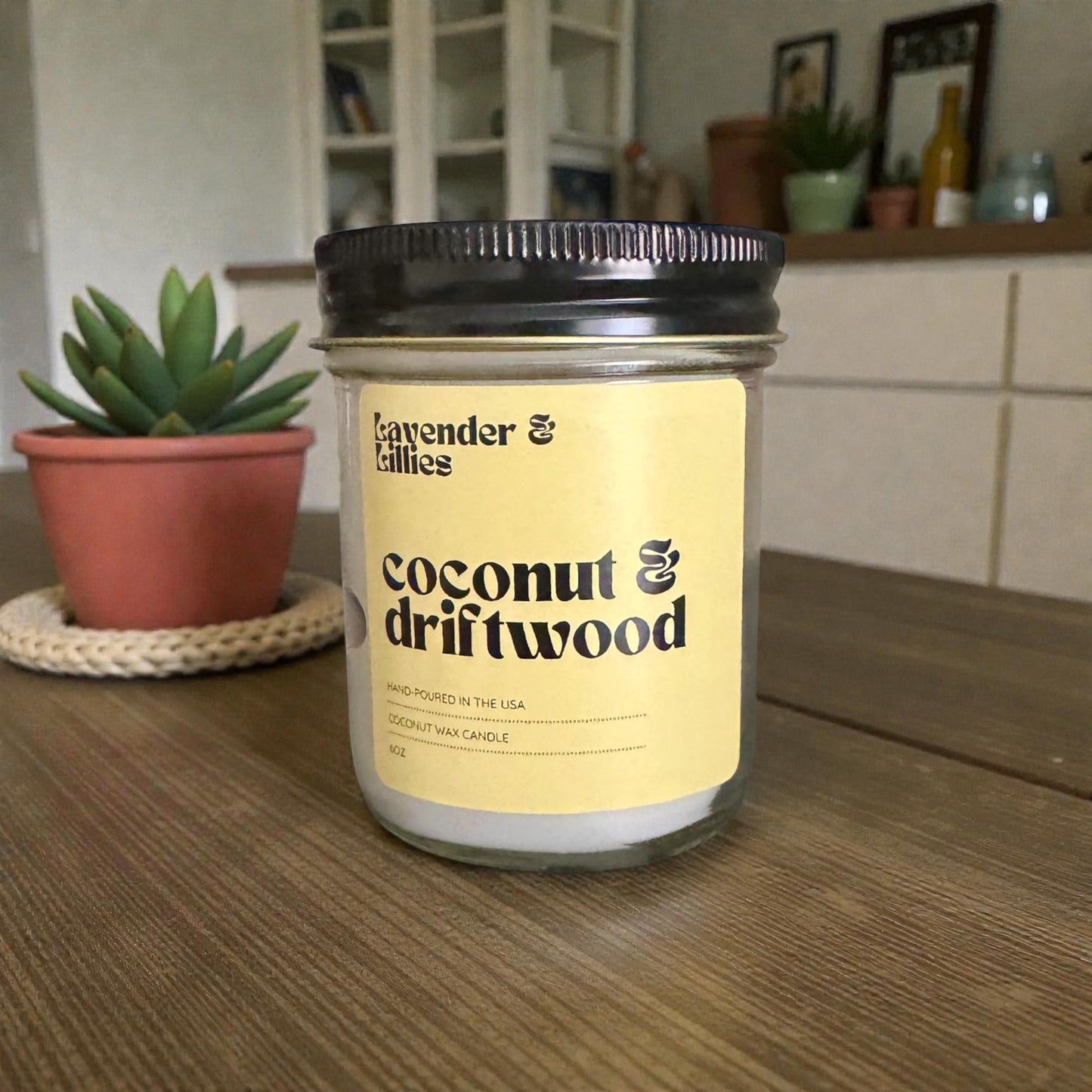 6oz woodwick candle