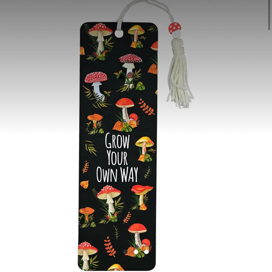 Mushrooms Beaded Bookmark