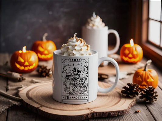 Coffee Skeleton Tarot Mug