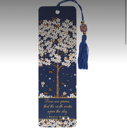 Falling Blossoms Beaded Bookmark
