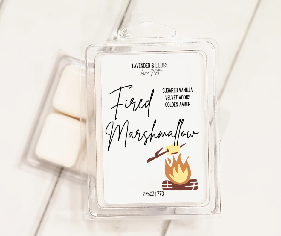 Fired Marshmallow Wax Melt