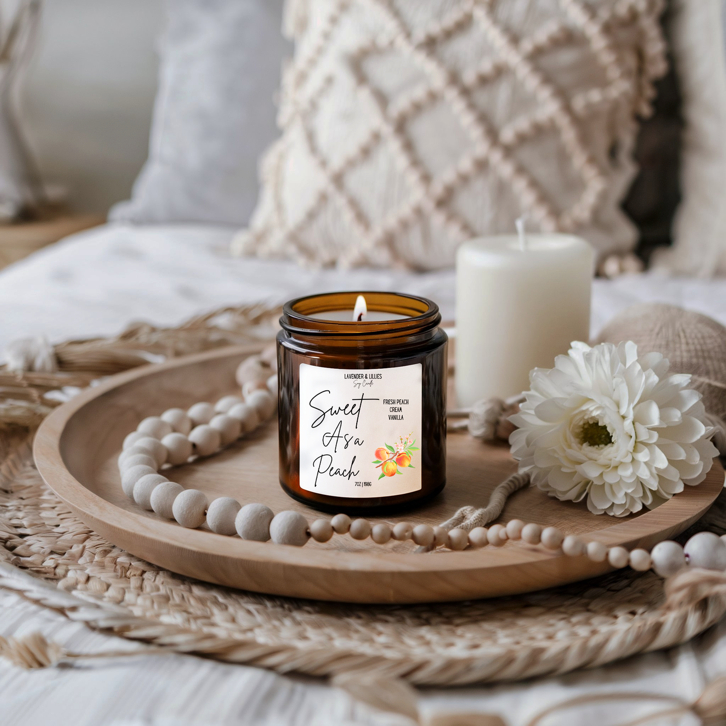 Sweet As A Peach Candle