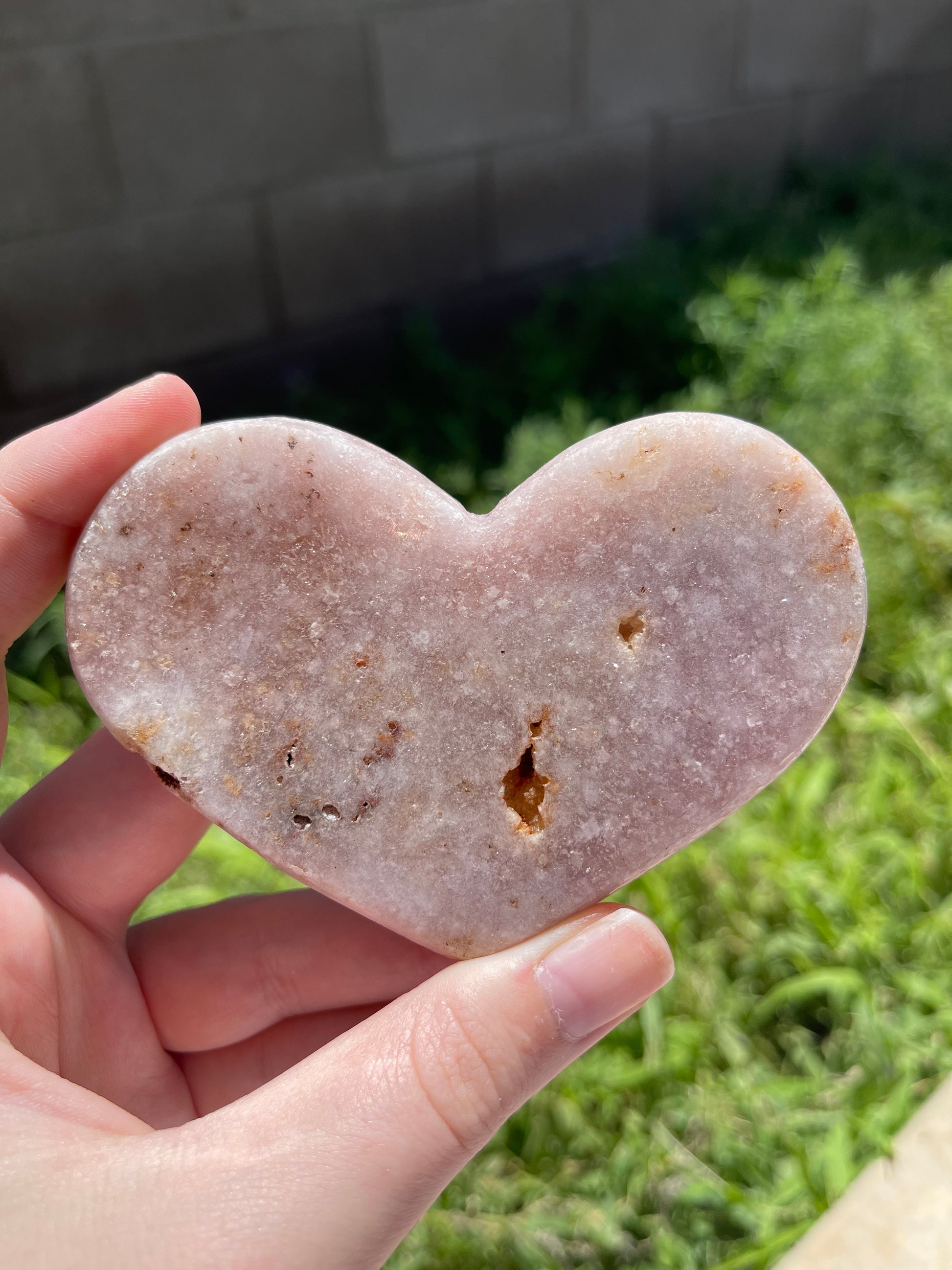 Pink Amethyst Hearts on Stands - Lillian's Crystal Shop